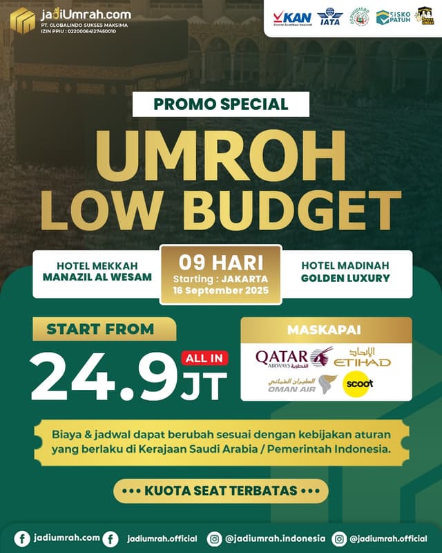 Umroh Low Budget 16 September 2025