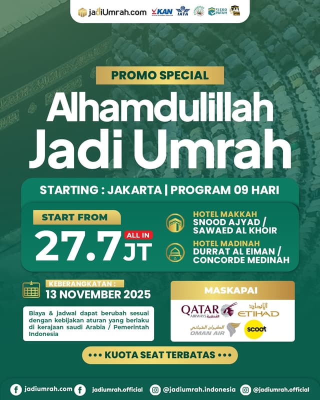 Alhamdulillah Jadi Umrah 13 November 2025