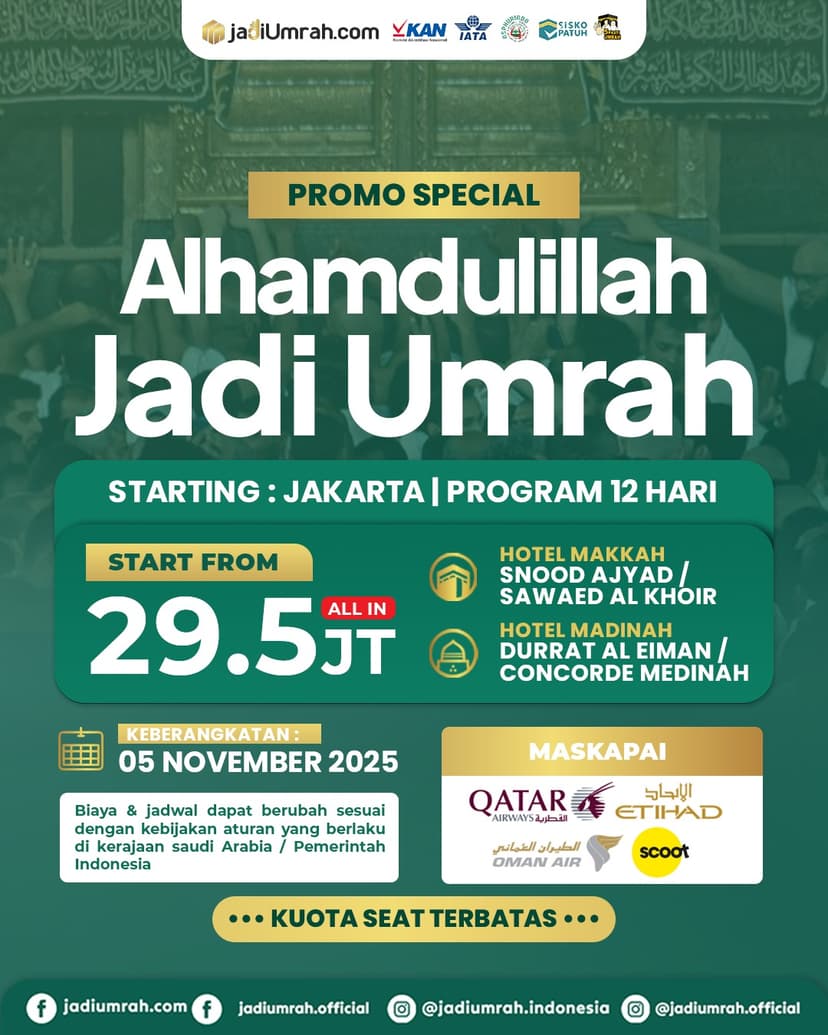 Alhamdulillah Jadi Umrah 5 November 2025