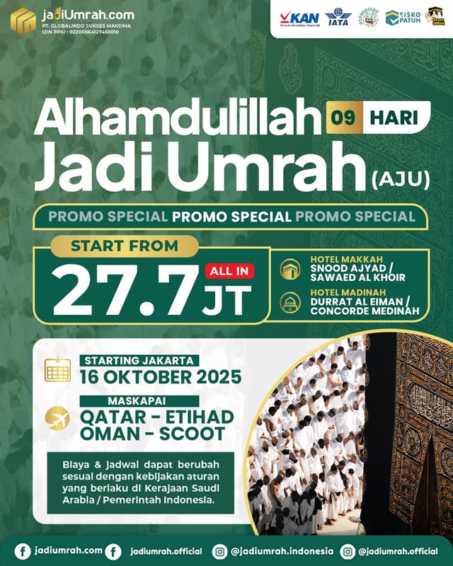 Alhamdulillah Jadi Umrah 16 Oktober 2025